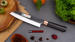 Bộ dao bếp nhíp xe chặt thái lọc đa năng cán gỗ mun CB89NMDD /  / HTX DAO PHÚC SEN