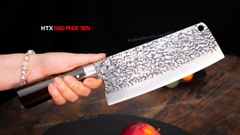 Dao thái lọc sắc bén - Thép nhíp ô tô - Cán mun khâu inox N09ATM sắc bén, bền bỉ, giữ sắc lâu