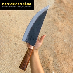 Dao chặt thái bầu nhọn - Thép nhíp xe - Cán gỗ khâu đồng đỏ DCTDD hàng chuẩn chính hãng của DAO VIP CAO BẰNG