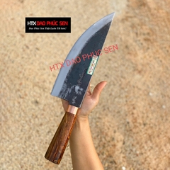 Dao chặt thái bầu nhọn - Thép nhíp xe - Cán cẩm chỉ khâu đồng đỏ DCTDD hàng chuẩn chính hãng của DAO VIP - HTX DAO PHÚC SEN