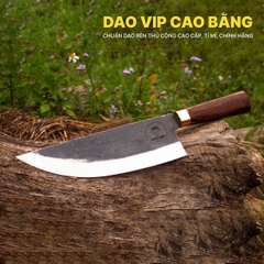 Dao chặt thái bầu nhọn - Thép nhíp xe - Cán gỗ khâu đồng đỏ DCTDD hàng chuẩn chính hãng của DAO VIP CAO BẰNG