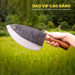 Dao làm cá - Thép nhíp ô tô - Cán gỗ khâu đồng đỏ DLCDD, hàng chuẩn CỦA DAO VIP CAO BẰNG