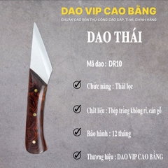 Dao lọc nhỏ thép trắng DR10 chất lượng, hàng chuẩn của DAO VIP CAO BẰNG