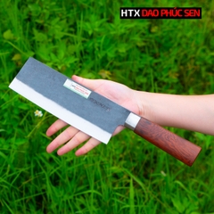 Dao thái thịt nhíp xe cán gỗ Hương khâu inox DT08H