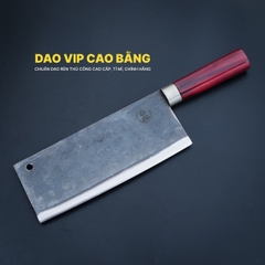 Dao chặt gà đa năng sắc bén - Thép nhíp ô tô - Cán gỗ khâu inox - G05