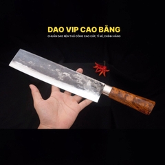 Dao chặt gà, chặt cây đa năng sắc bén- Thép nhíp ô tô - Cán gỗ tự nhiên khâu inox - G07 | DAO VIP CAO BẰNG