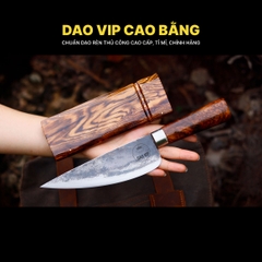 Dao bầu lọc 16 - Thép nhíp ô tô - Cán vỏ gỗ cẩm - G08VG DAO VIP CAO BẰNG