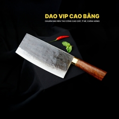 Dao thái phở bản 10 - Thép nhíp ô tô - Cán cẩm khâu đồng - GTPCD DAO VIP CAO BẰNG