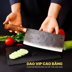 Dao thái phở bản 10 - Thép nhíp ô tô - Cán cẩm khâu đồng - GTPCDD - DAO VIP CAO BẰNG