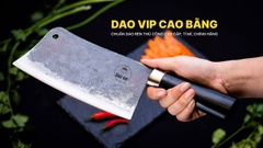 Dao chặt gà sắc bén -Thép nhíp ô tô - Cán mun khâu inox - N09M DAO VIP CAO BẰNG