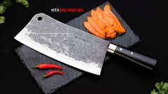 Dao chặt xương sắc bén - Thép nhíp ô tô - Cán mun khâu inox - N10M