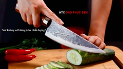 Dao lọc thái sắc bén - Thép nhíp ô tô - Cán gỗ tự nhiên khâu inox - N06 | DAO VIP - HTX DAO PHÚC SEN