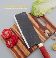 Dao chặt gà sắc bén - Thép nhíp ô tô - Cán Gỗ - khâu đồng - G05TD DAO VIP CAO BẰNG