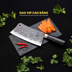Dao chặt gà sắc bén -Thép nhíp ô tô - Cán mun khâu inox - N09M DAO VIP CAO BẰNG