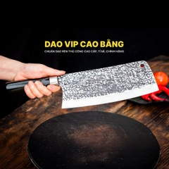 Dao chặt gà sắc bén - Thép nhíp ô tô - Cán mun khâu inox - N09TM DAO VIP CAO BẰNG