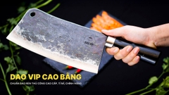Dao chặt xương sắc bén - Thép nhíp ô tô - Cán mun khâu inox - N10M DAO VIP CAO BẰNG