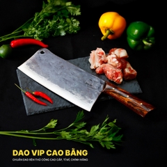 Dao chặt xương sắc bén - Thép nhíp ô tô - Cán ốp nu - N10OND DAO VIP CAO BẰNG