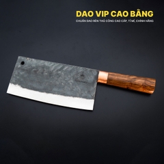 Dao chặt - thái bản 10 - Thép nhíp ô tô - Cán gỗ khâu đồng - CTB10MDD