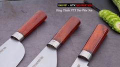 Bộ dao bếp 3 món thép trắng CB99H hàng chuẩn của DAO VIP - HTX DAO PHÚC SEN vệ sinh, an toàn , sạch sẽ, ít bị oxy hóa