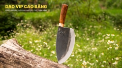 Dao làm cá - Thép nhíp ô tô - Cán gỗ khâu đồng đỏ DLCDD, hàng chuẩn CỦA DAO VIP CAO BẰNG