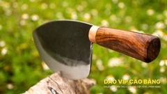 Dao làm cá - Thép nhíp ô tô - Cán gỗ khâu đồng đỏ DLCDD, hàng chuẩn CỦA DAO VIP CAO BẰNG