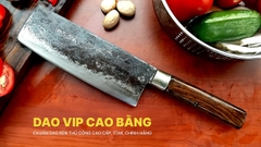 Dao thái sắc bén - Thép nhíp ô tô - Cán gỗ tự nhiên khâu inox - N02 | DAO VIP CAO BẰNG