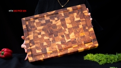 Thớt Gỗ Teak Cao Cấp - Chặt thái, Trang Trí - 40x28x2,5cm - DC03 | HTX DAO PHÚC SEN