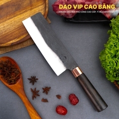 Dao thái thịt thép nhíp xe cán gỗ mun CT10NMDD DAO VIP CAO BẰNG