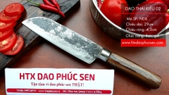Dao thái gọt sắc bén - Thép nhíp ô tô - Cán gỗ tự nhiên khâu inox - N08 | DAO VIP - HTX DAO PHÚC SEN