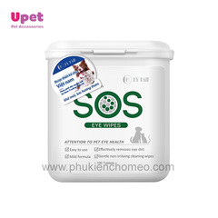Khăn lau mắt SOS cho chó mèo 100 miếng/hộp