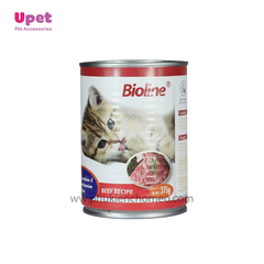 BIOLINE ( 2534) Thức ăn đóng hộp cho mèo - thịt bò 375g