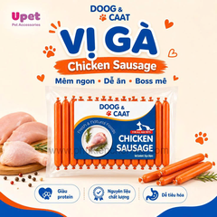 Xúc xích Doog & Caat Vị Gà (30cây*15g)