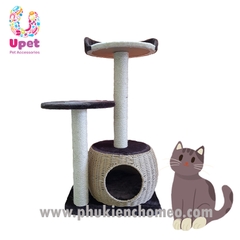 SP1510_Trụ mèo 2 cột kèm trống QQ80814
