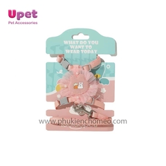 KN Dây dắt thú cưng họa tiết yếm ren có móc khóa - 1.5cm - 155506