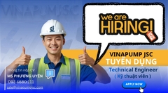 VINAPUMP JSC TUYỂN DỤNG -  KỸ THUẬT VIÊN