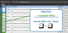 Cách đánh số thứ tự tự động trong ô gộp hợp nhất ô trong Excel