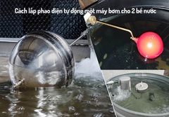 Cách lắp phao điện tự động một máy bơm cho 2 bể nước