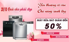 Khuyến mãi 20/10: Máy rửa bát giảm giá đến 50% tại Bếp Kường Thịnh