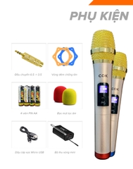 Micro không dây COK ST-123 chống hú, lọc âm cực đỉnh cân mọi dàn karaoke, loa kéo