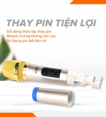 Micro không dây COK ST-123 chống hú, lọc âm cực đỉnh cân mọi dàn karaoke, loa kéo