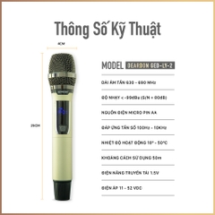 Micro Không Dây Cao Cấp GED LY-02 Hợp Kim Nhôm, Chống Hú