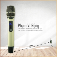 Micro Không Dây Cao Cấp GED LY-02 Hợp Kim Nhôm, Chống Hú