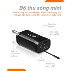Micro không dây COK ST-122 chống nhiễu, lọc âm