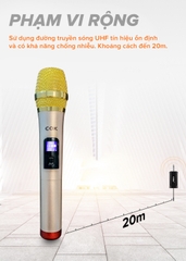 Micro không dây COK ST-123 chống hú, lọc âm cực đỉnh cân mọi dàn karaoke, loa kéo