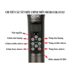 Micro Không Dây Cao Cấp COK ST-213 Chỉnh Âm Đa Dạng