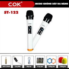 Micro không dây COK ST-122 chống nhiễu, lọc âm