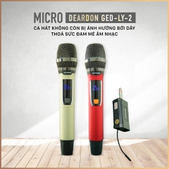 Micro Không Dây Cao Cấp GED LY-02 Hợp Kim Nhôm, Chống Hú