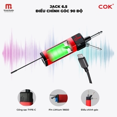 Micro Không Dây Đa Năng COK 1100 Hợp Kim Nhôm Cao Cấp, Bộ Lọc Âm Thanh Thế Hệ Mới