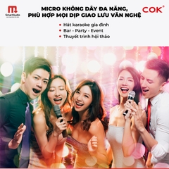 Micro Karaoke Không Dây Cao Cấp COK U-03 Chống Hú, Lọc Âm Tốt
