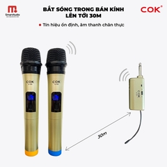 Micro Karaoke Không Dây Cao Cấp COK U-03 Chống Hú, Lọc Âm Tốt